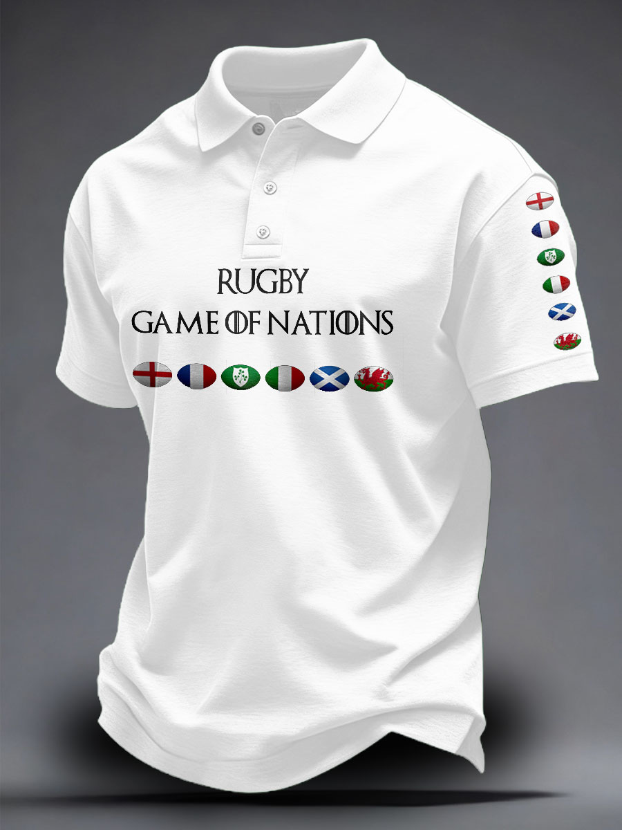Unisex 6 Nations Rugby Lover Printed Casual Tops