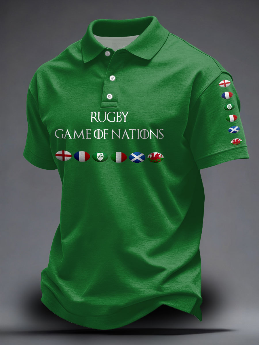 Unisex 6 Nations Rugby Lover Printed Casual Tops