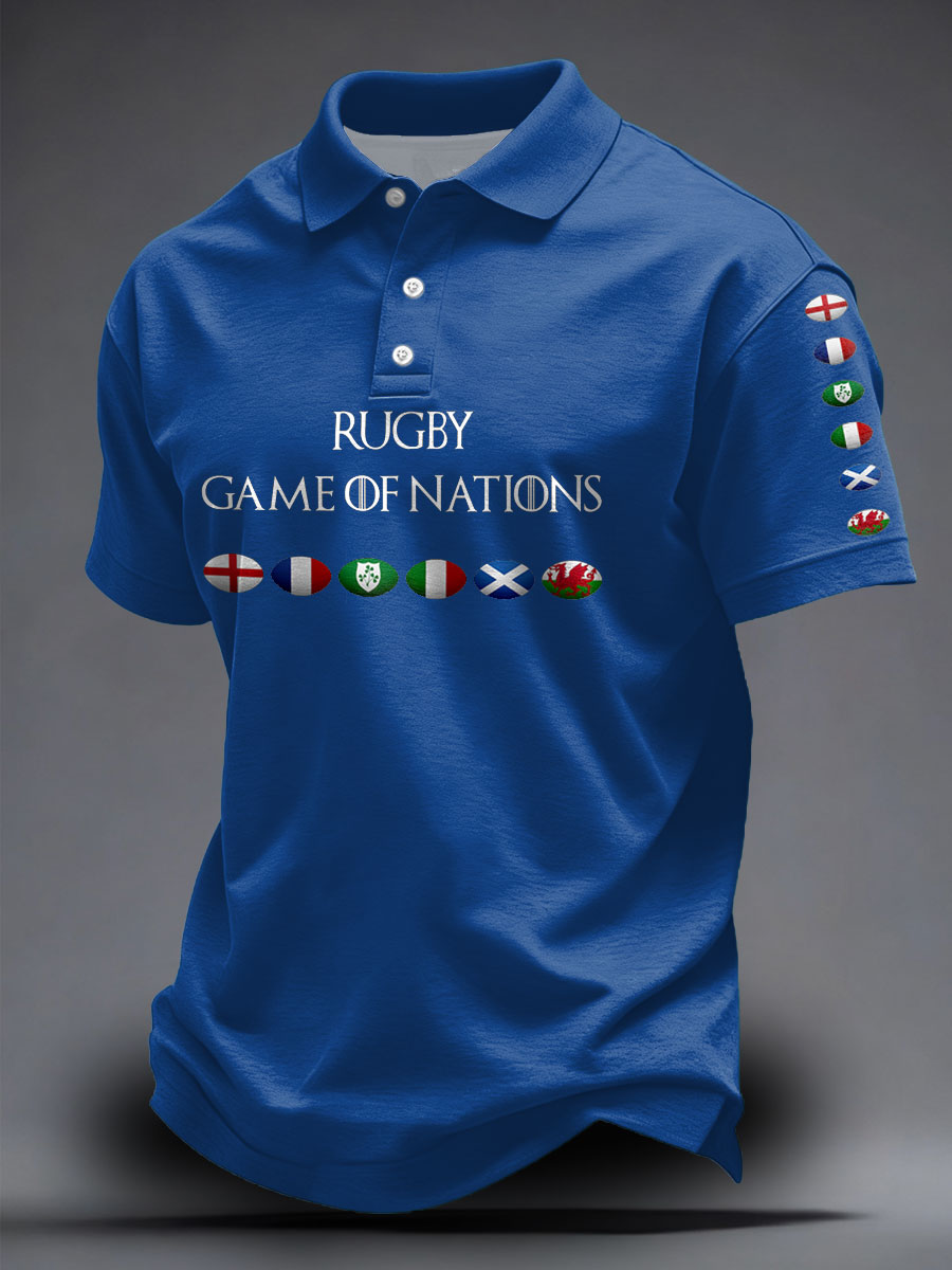 Unisex 6 Nations Rugby Lover Printed Casual Tops