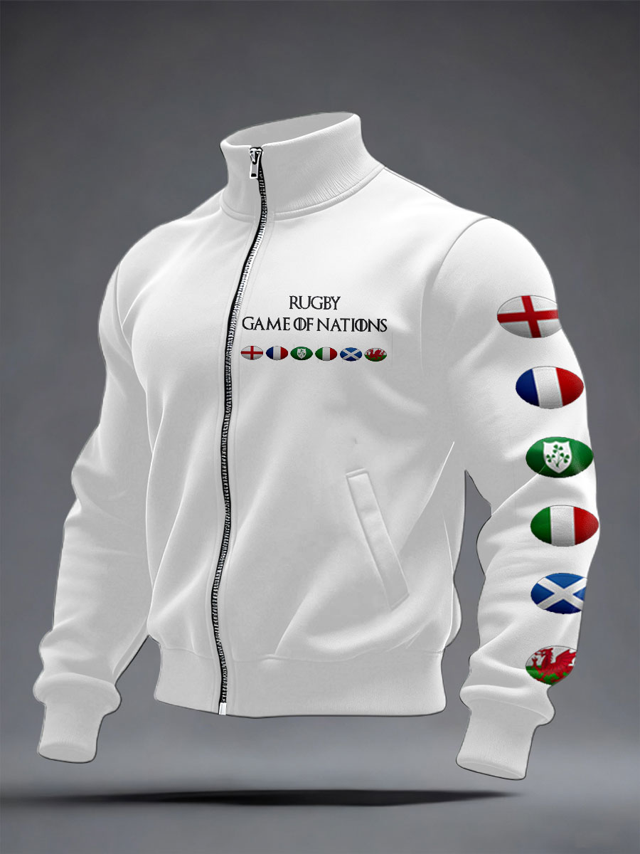 Unisex 6 Nations Rugby Lover Printed Coat