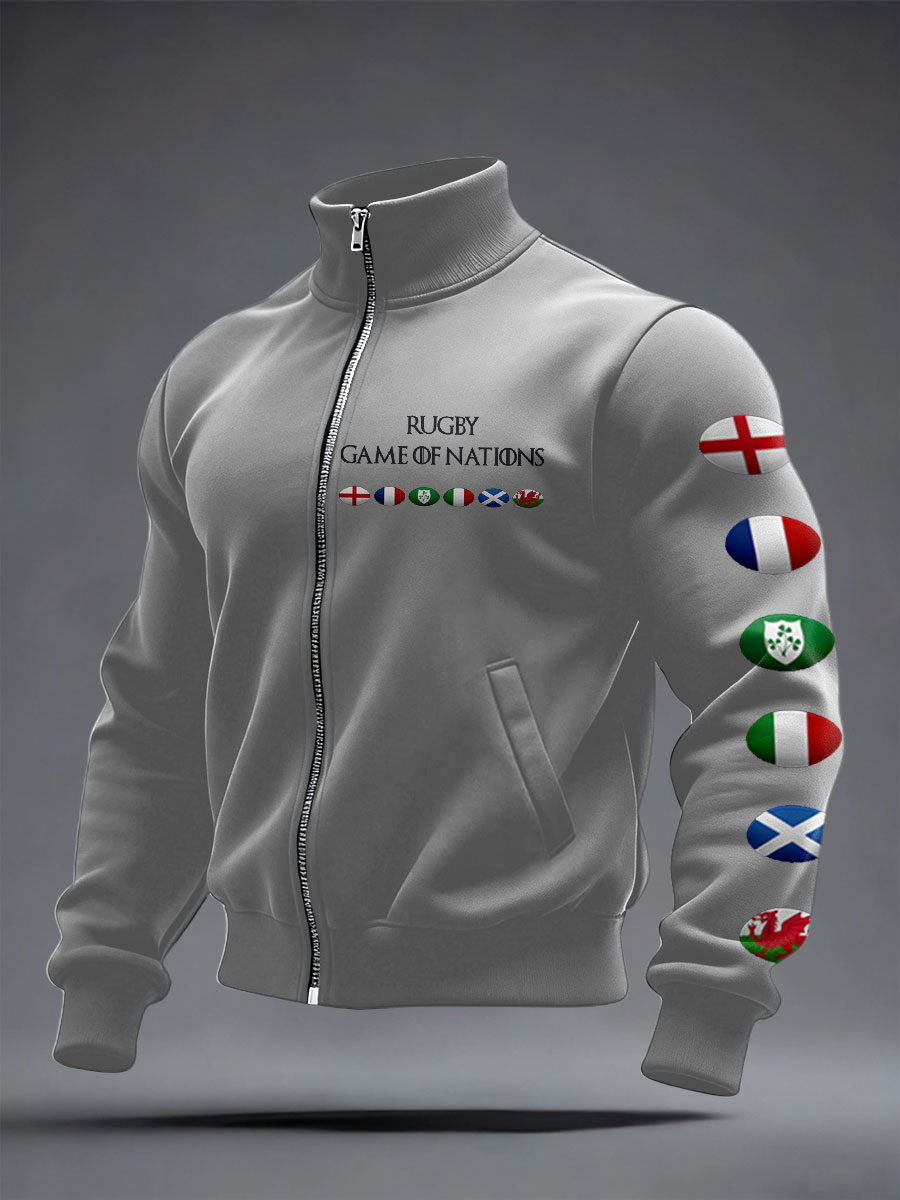 Unisex 6 Nations Rugby Lover Printed Coat