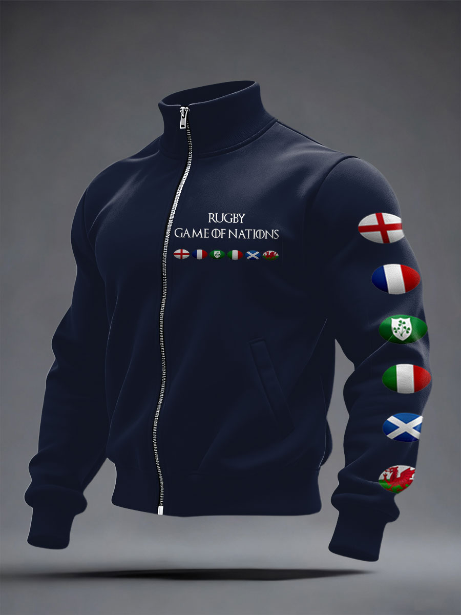 Unisex 6 Nations Rugby Lover Printed Coat