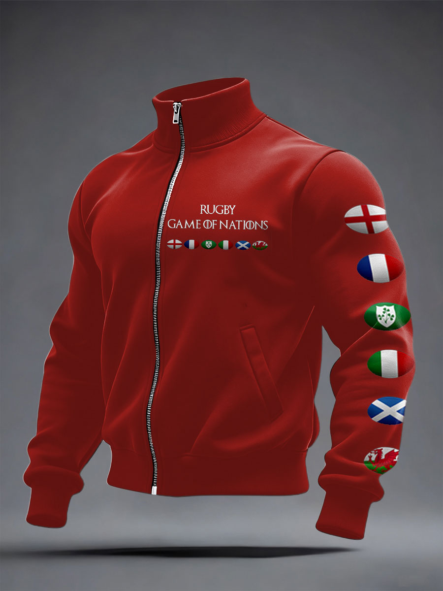 Unisex 6 Nations Rugby Lover Printed Coat