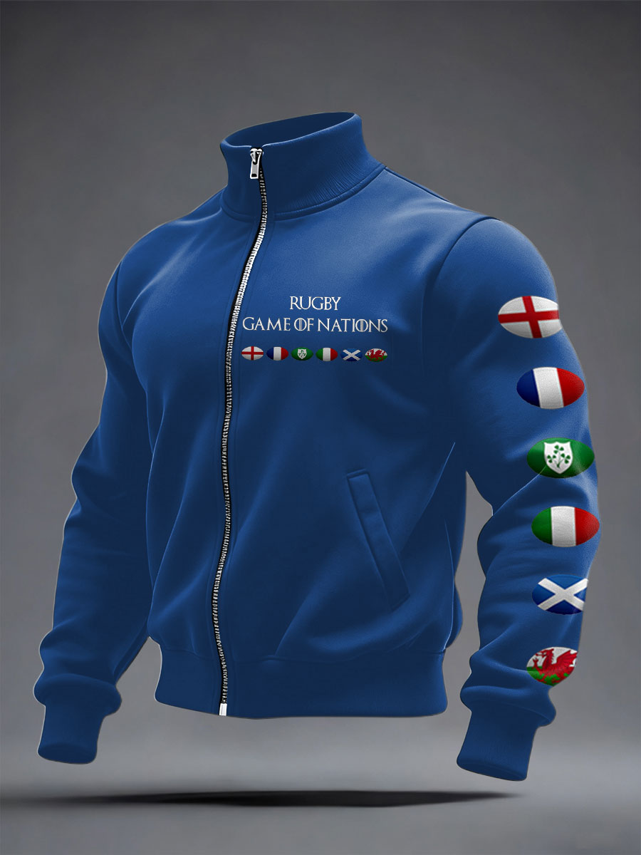 Unisex 6 Nations Rugby Lover Printed Coat