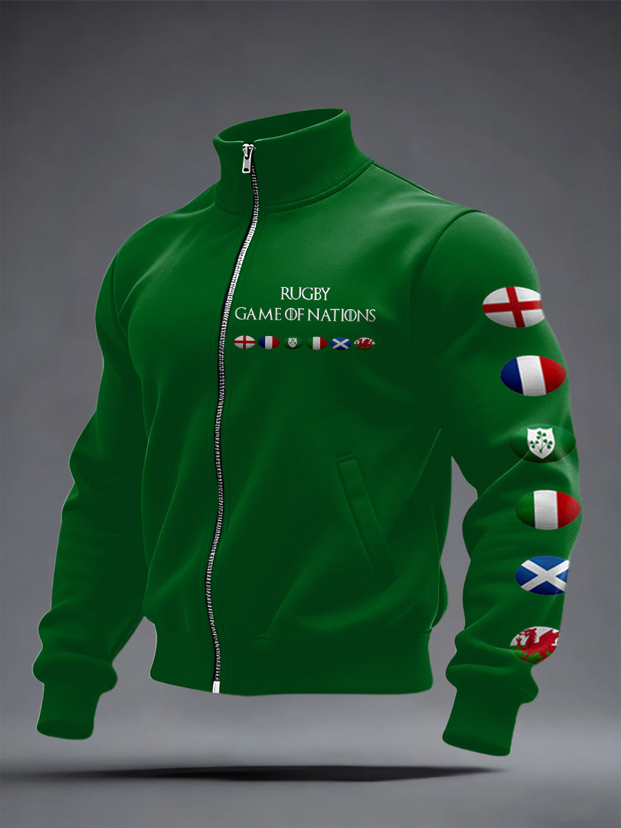 Unisex 6 Nations Rugby Lover Printed Coat