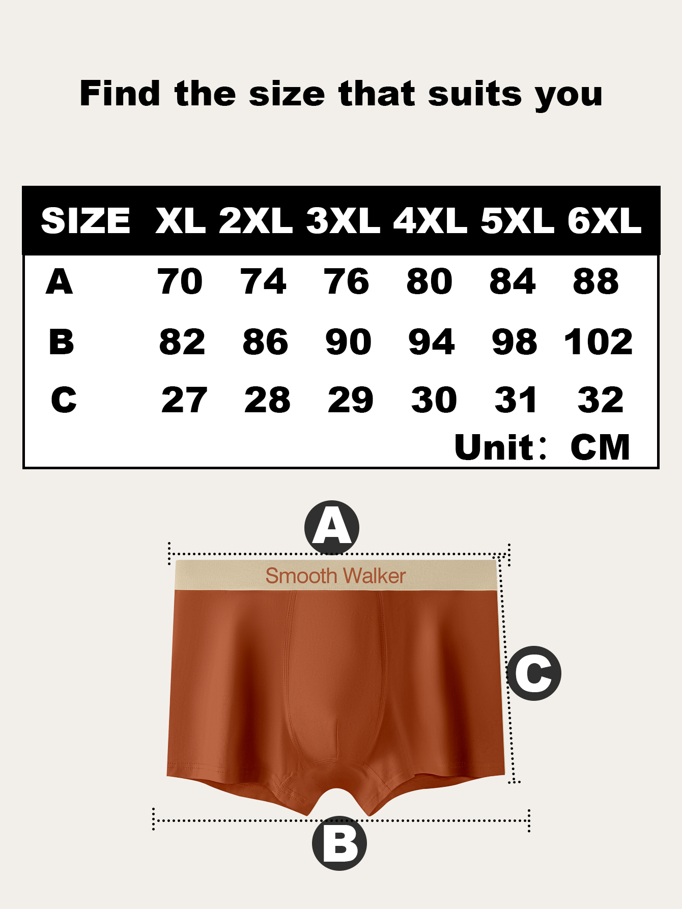 6 pieces pack Men's straight-leg underwear Cotton men's underwear Simple color-matching underwear for men