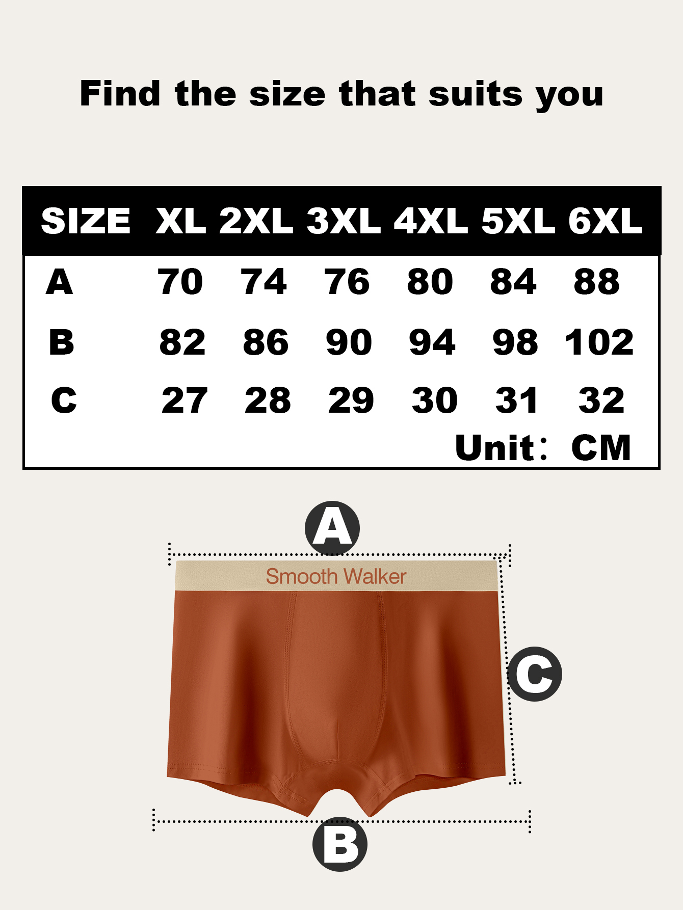 6 pieces pack Men's straight-leg underwear Cotton men's underwear Simple color-matching underwear for men