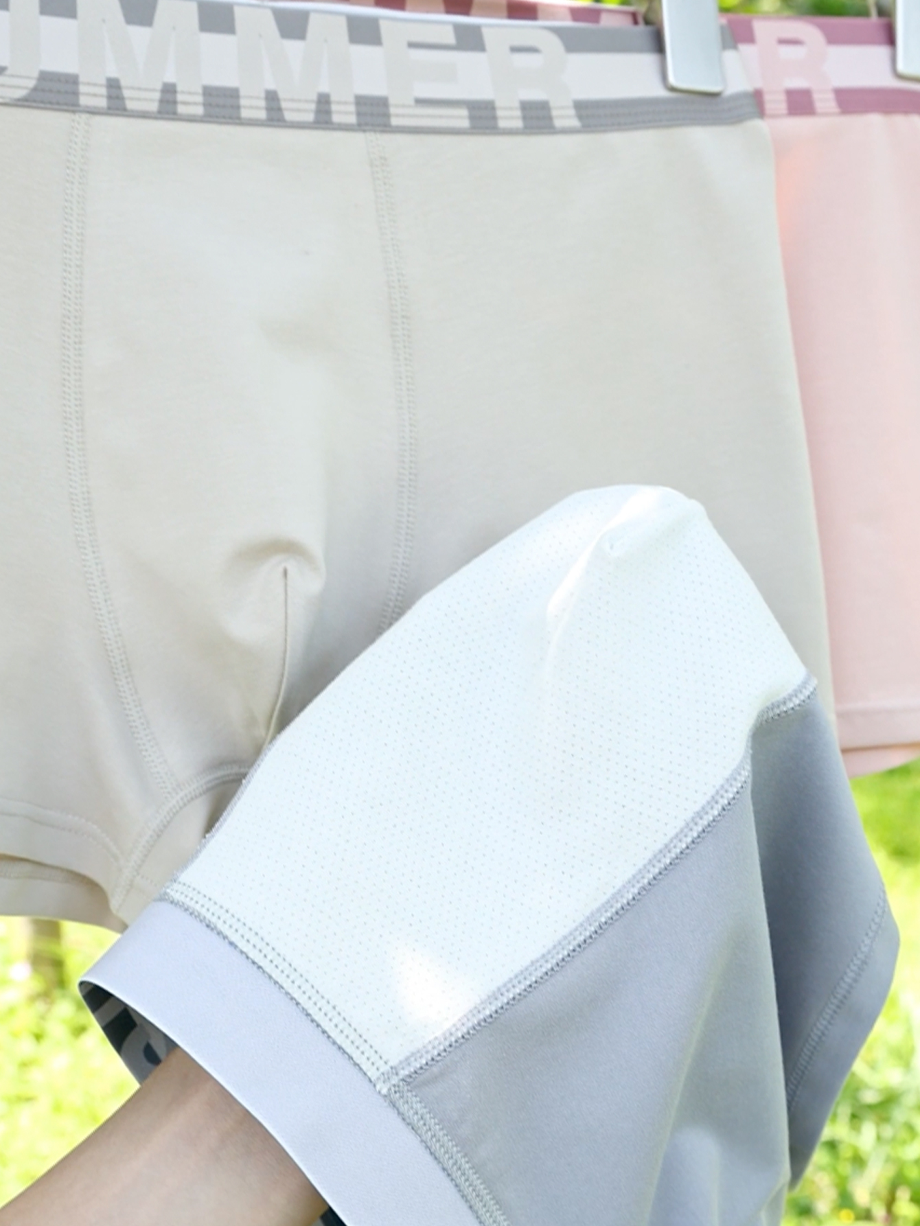 6/9 pieces pack Men's straight-leg underwear Cotton men's underwear Simple color-matching underwear for men