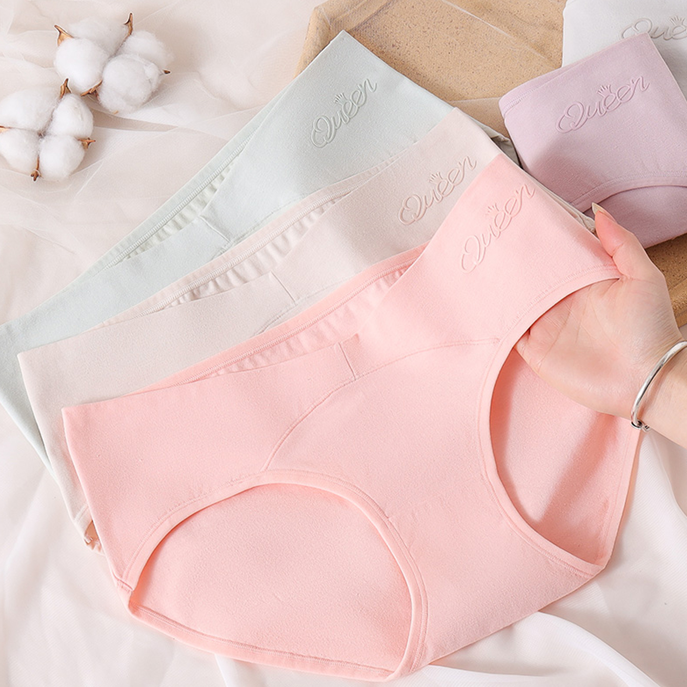 5 Pack Womens Cotton Maternity Underwear,Healthy Maternity Pregnancy Panties Postpartum Mother Under Bump Underwear
