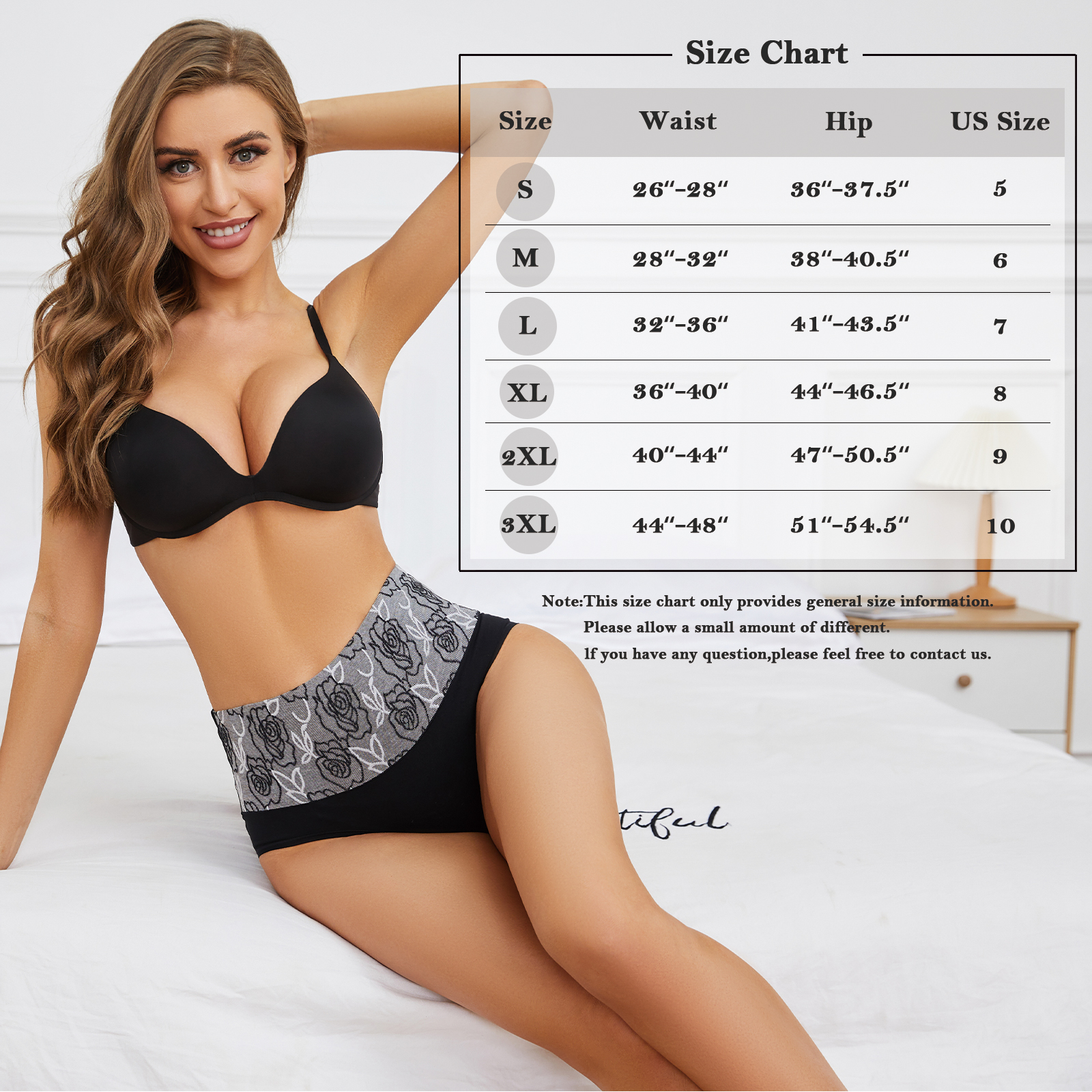 MEIDAYAI Womens Underwear Cotton Tummy Control High Waisted Underwear Soft Breathable Full Coverage Panties Multipack