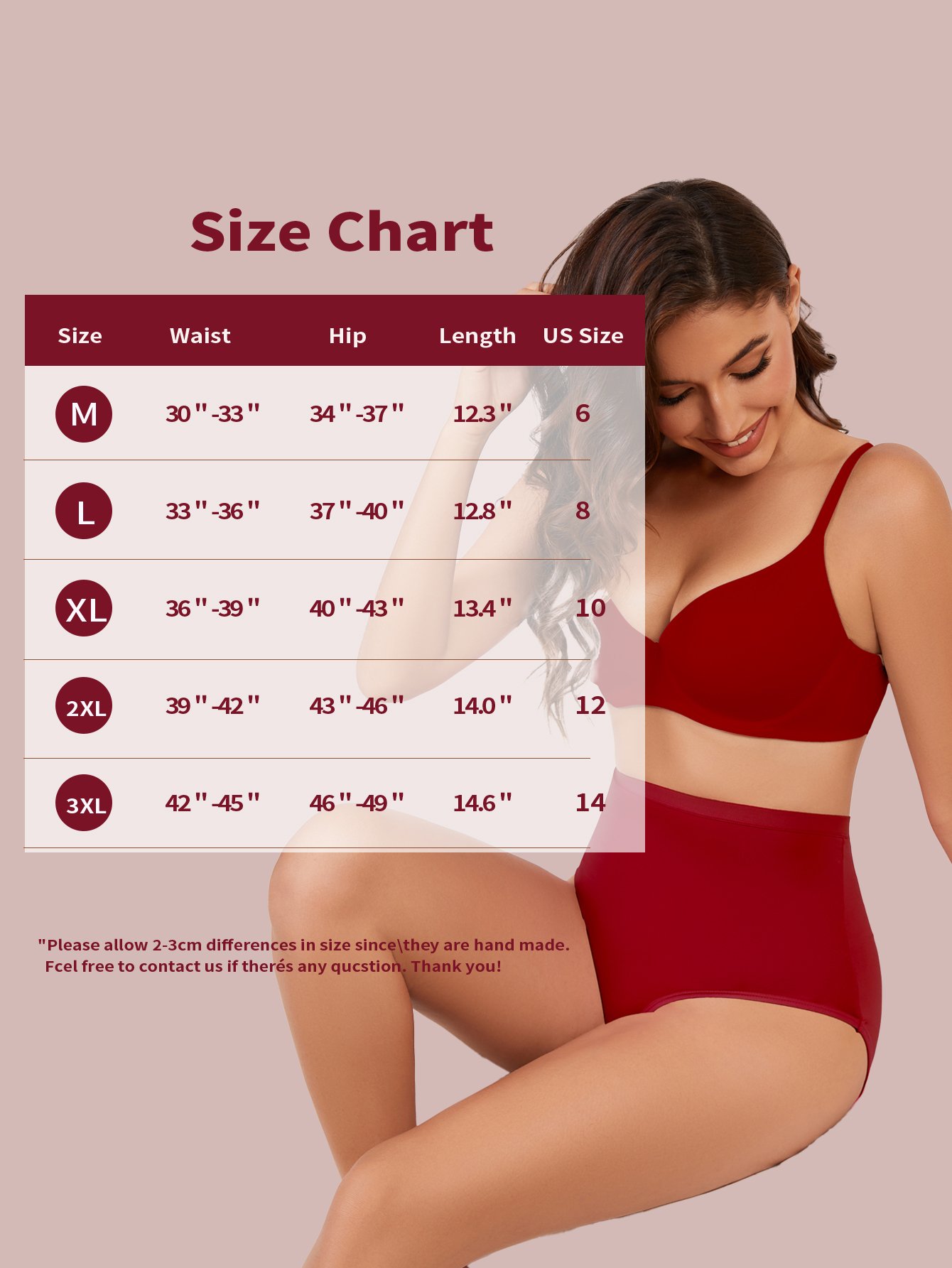 6PCS Women's Panties Solid Color High Waist Full Coverage Panties Soft Breathable Postpartum Panties Stretch Panties