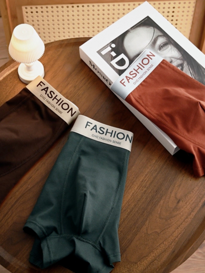 6 pieces pack Men's straight-leg underwear Cotton men's underwear Simple color-matching underwear for men