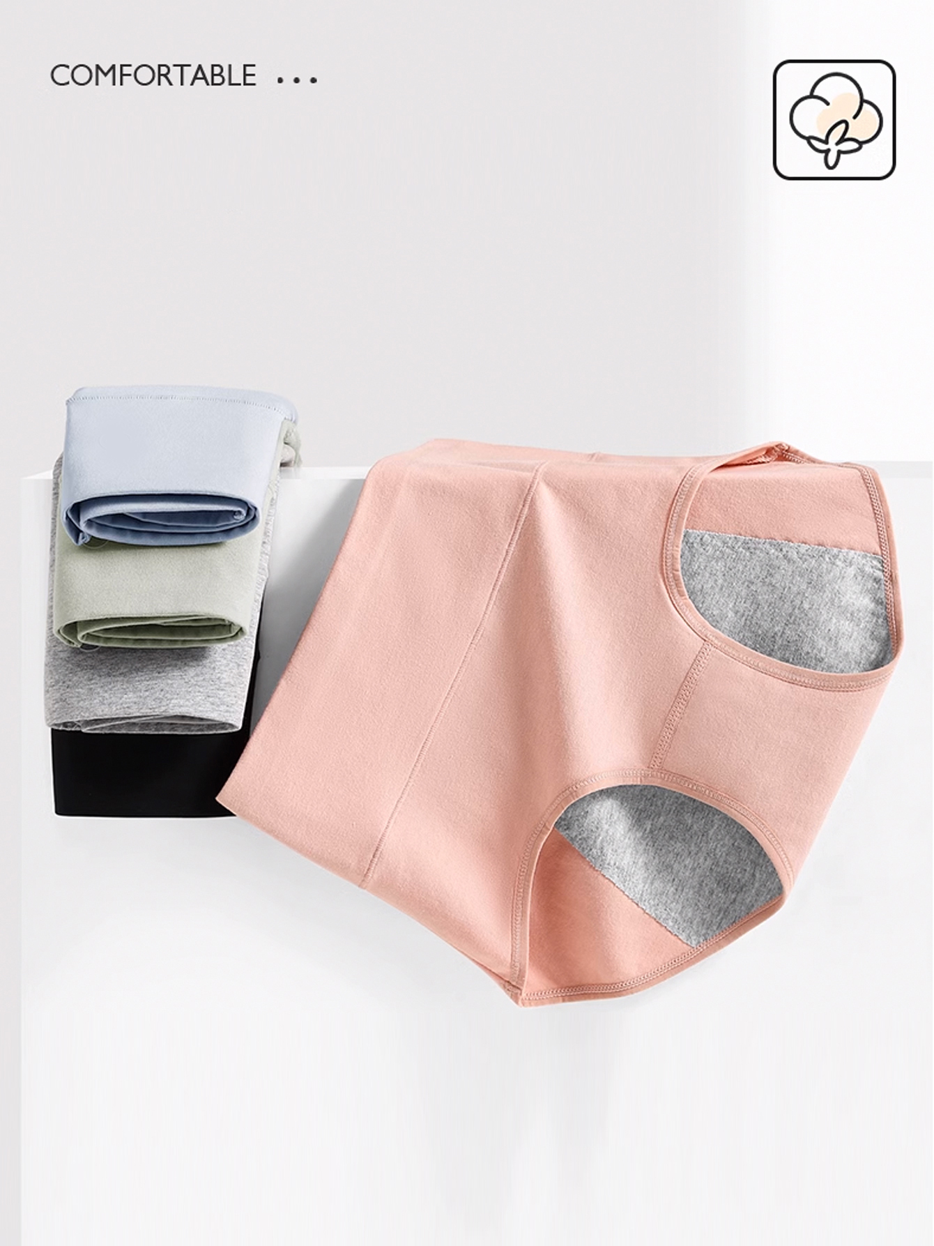 6 Sets Of Women's Menstrual Underwear Tidal Underwear Postpartum Teenage Menstrual Underwear Cotton Postpartum Easy To Clean Underwear