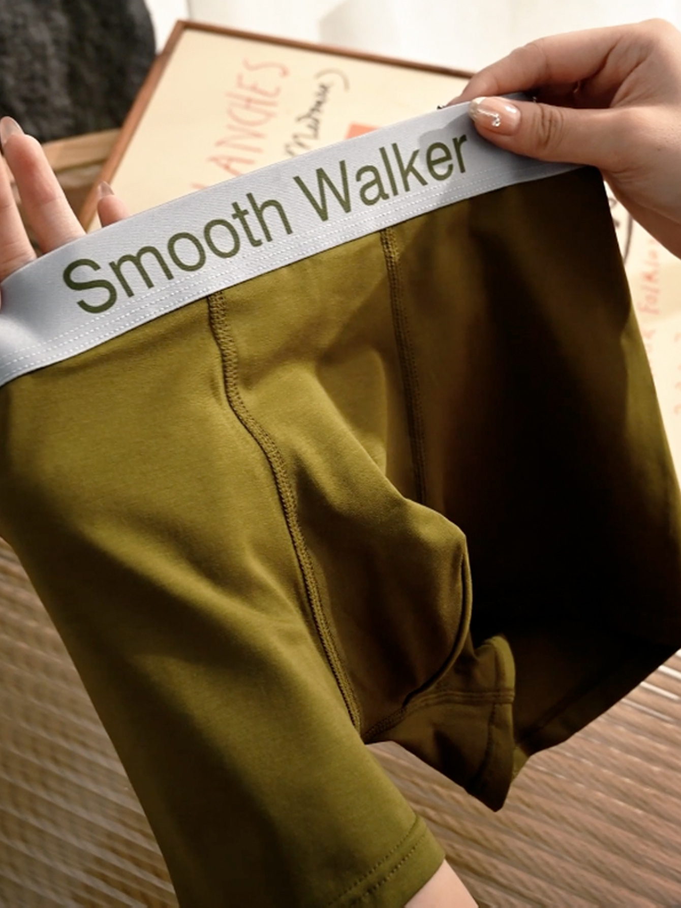 6 pieces pack Men's straight-leg underwear Cotton men's underwear Simple color-matching underwear for men