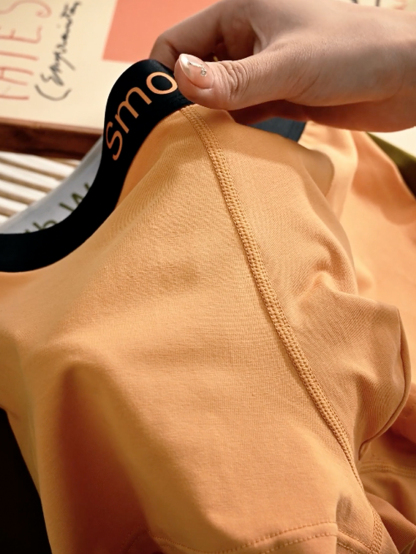 6 pieces pack Men's straight-leg underwear Cotton men's underwear Simple color-matching underwear for men