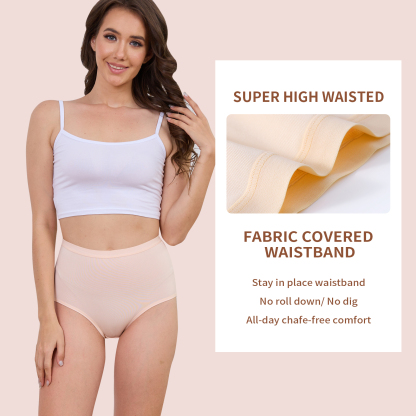 MEIDAYAI Womens Underwear Pack,C Section High Waisted Tummy Control Moisture-Wicking Brief Underwear,plus size Panties 6Packs