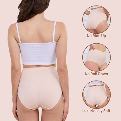 MEIDAYAI Womens Underwear Pack,C Section High Waisted Tummy Control Moisture-Wicking Brief Underwear,plus size Panties 6Packs