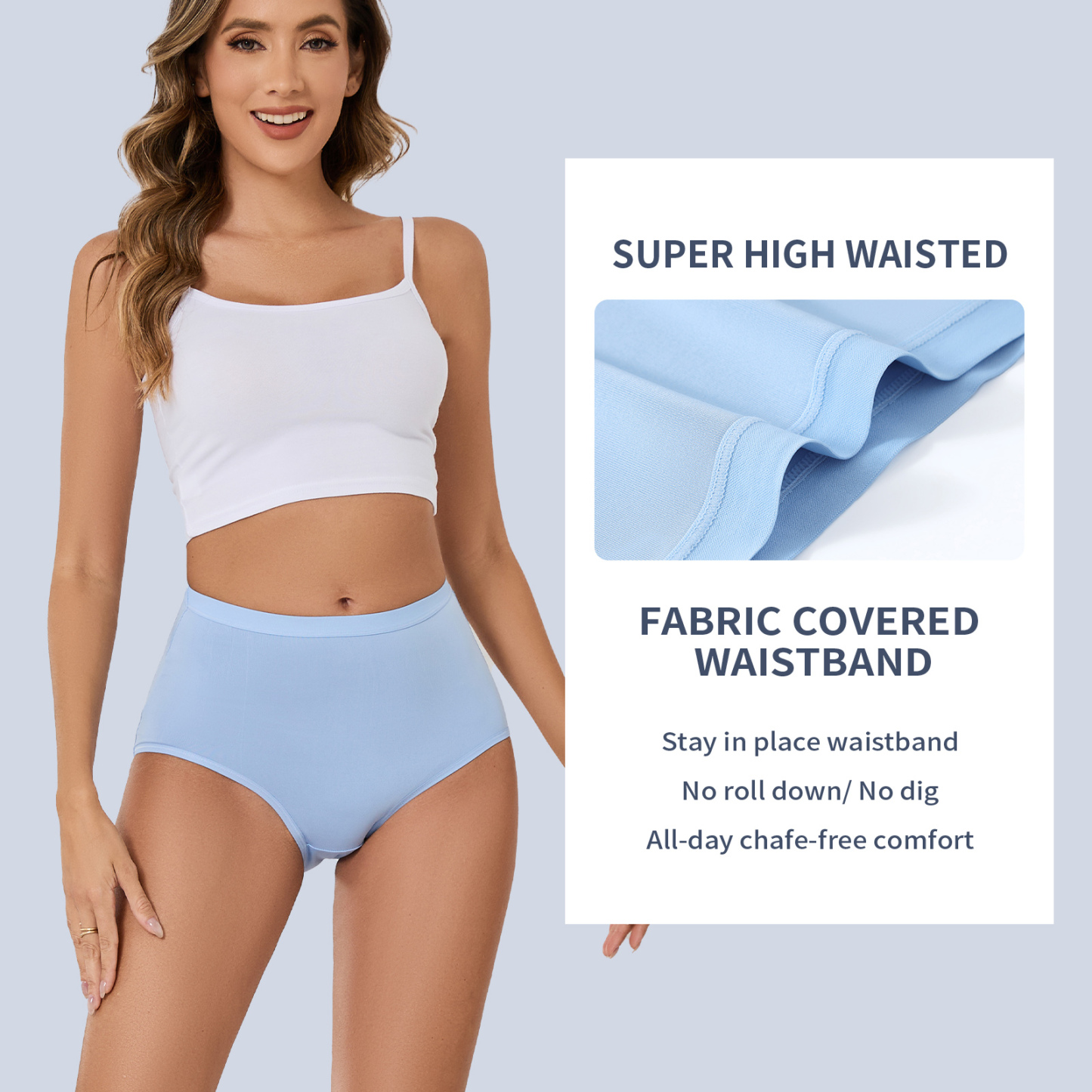 MEIDAYAI Womens Underwear Pack,C Section High Waisted Tummy Control Moisture-Wicking Brief Underwear,plus size Panties 6Packs