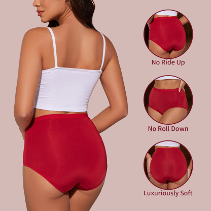 MEIDAYAI Womens Underwear Pack,C Section High Waisted Tummy Control Moisture-Wicking Brief Underwear,plus size Panties 6Packs