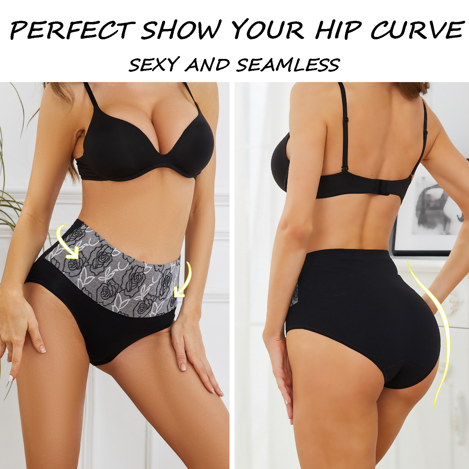 MEIDAYAI Womens Underwear Cotton Tummy Control High Waisted Underwear Soft Breathable Full Coverage Panties Multipack