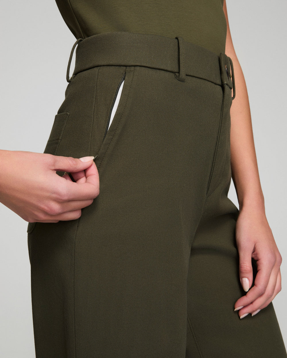 Tummy Control Stretch Twill Wide Leg Pant (Buy 2 Free Shipping)
