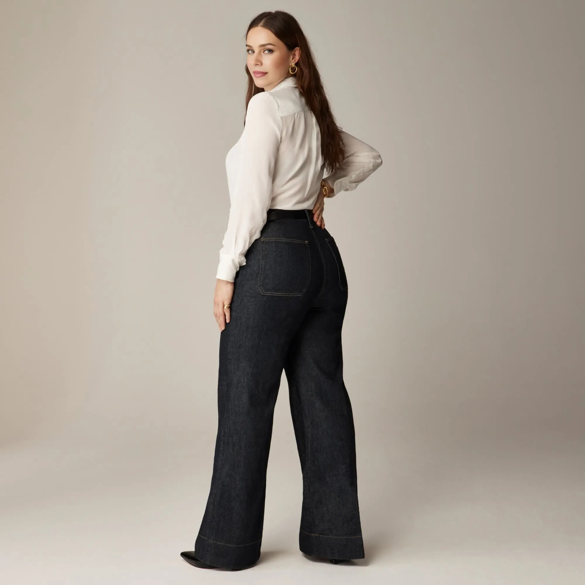 Tummy Control Sailor Wide Leg Trouser (Buy 2 Free Shipping)