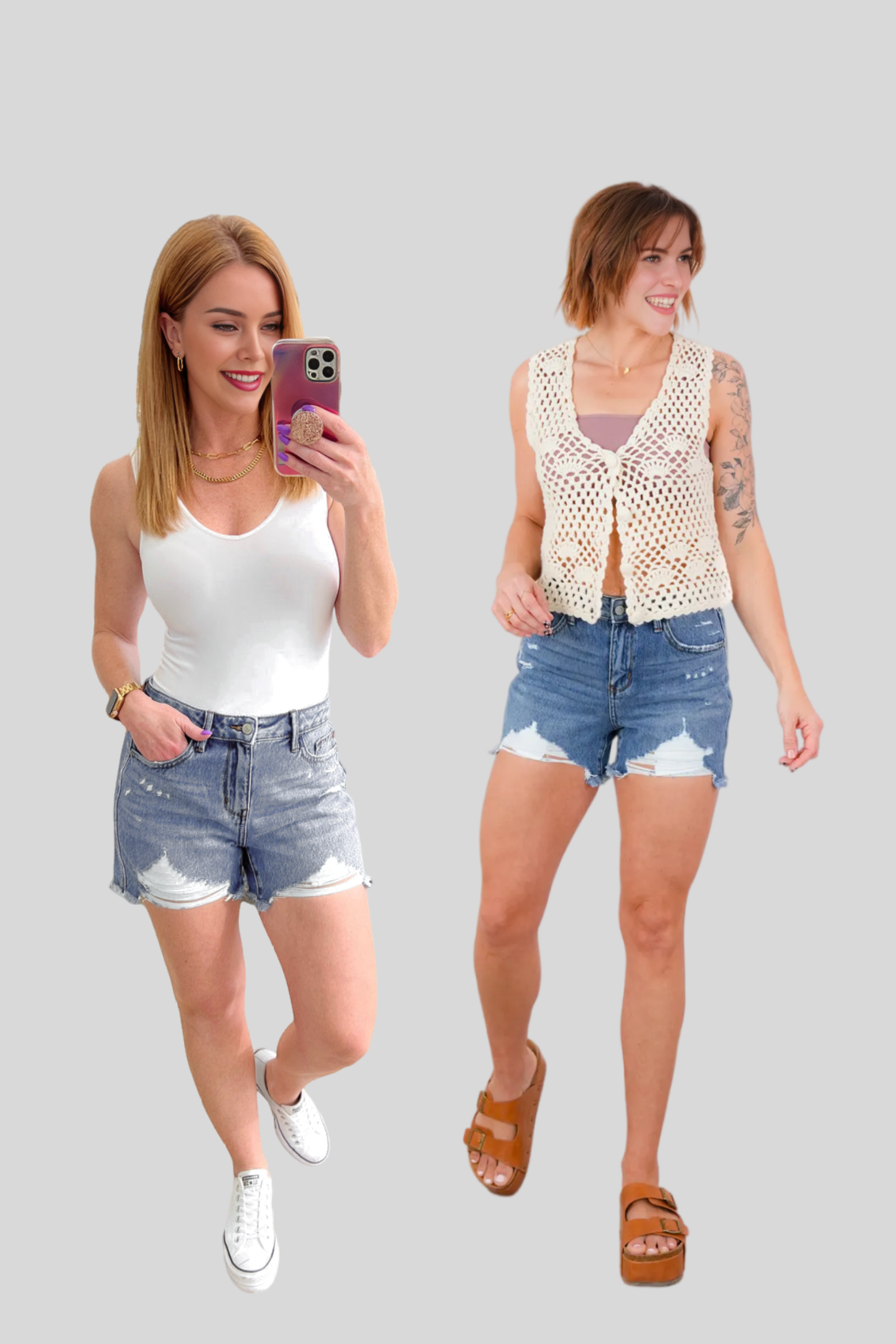 Tummy Control Rigid Magic Distressed Shorts (Buy 2 Free Shipping)