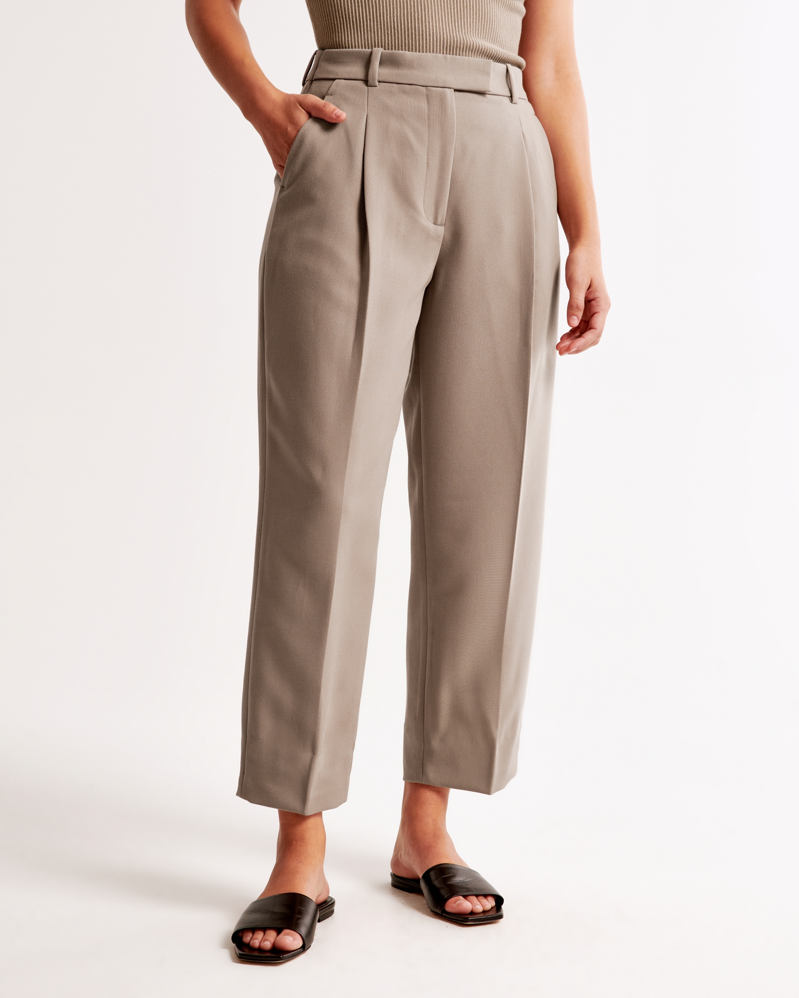 Ankle Grazing Tapered Tailored Pant (Buy 2 Free Shipping)