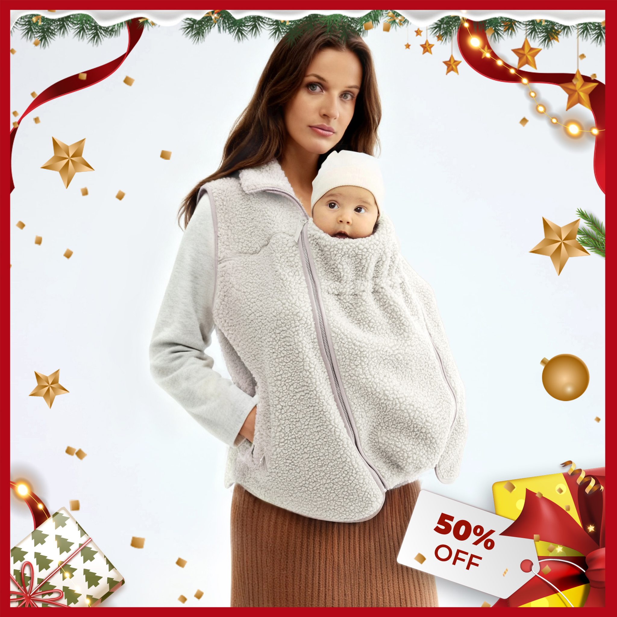 Pwest MAMA Before & After Babywearing Fleece Jacket & Vest (Buy 2 Free Shipping)