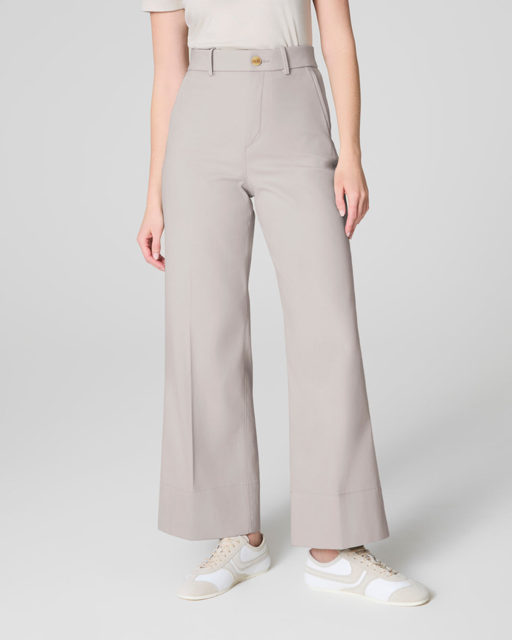 Tummy Control Stretch Twill Wide Leg Pant (Buy 2 Free Shipping)