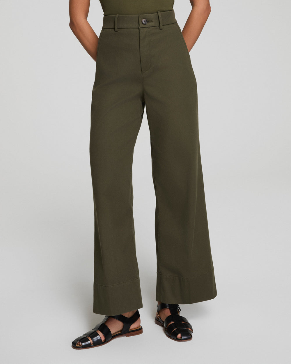 Tummy Control Stretch Twill Wide Leg Pant (Buy 2 Free Shipping)