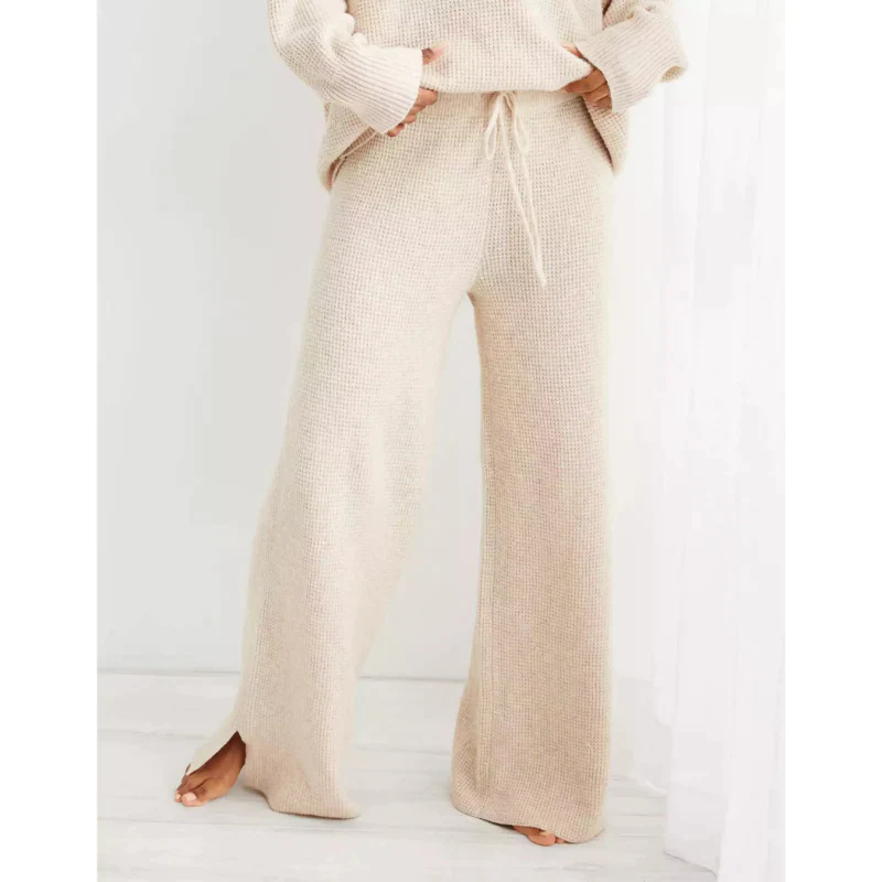 Half Zip Waffle Sweater Set(Buy 2 Free Shipping)