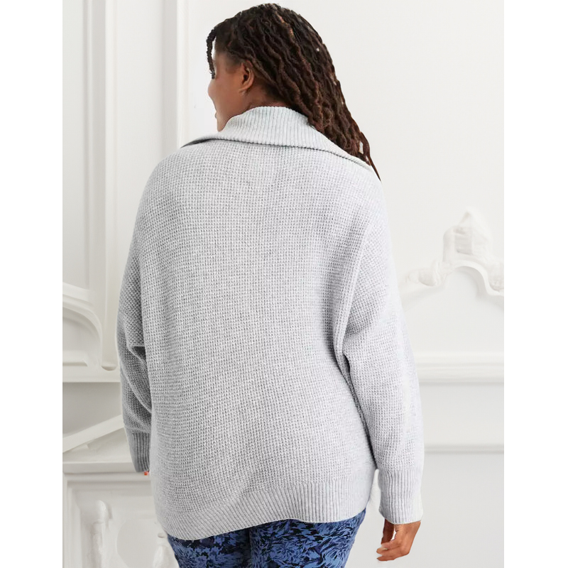 Half Zip Waffle Sweater Set(Buy 2 Free Shipping)