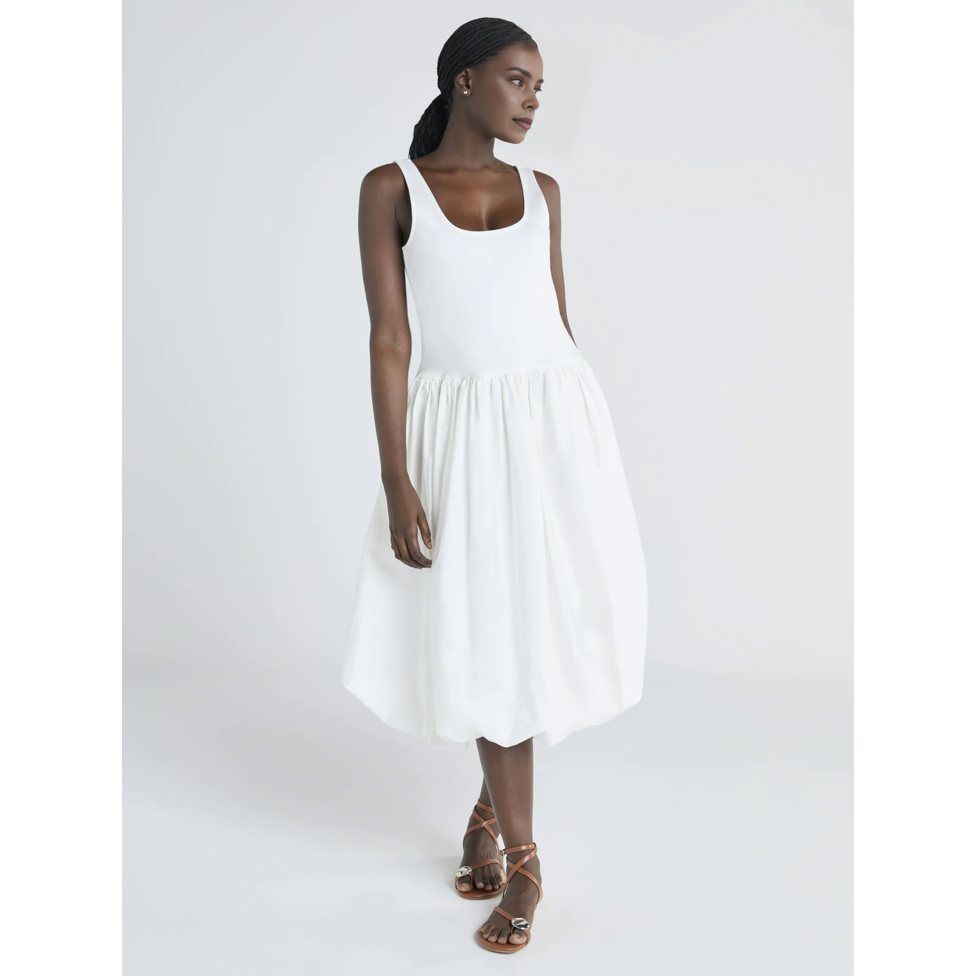 Plus Bubble Hem Midi Dress