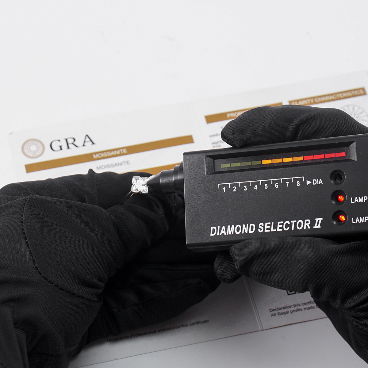 Delzzad 1ct Exquisite Adjustable Clover Ring D Color VVS Synthetic Moissanite S925 Blossom Ring Band Jewelry Perfect Birthday Engagement Wedding Anniversary Gift for Women