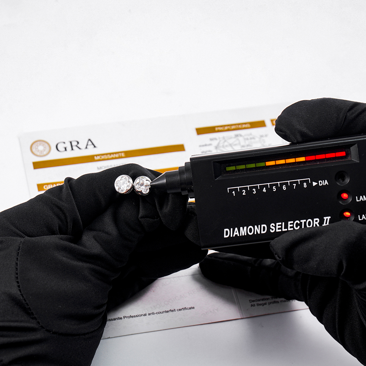 Delzzad Four-Leaf Clover Stud Earrings Lab-Created Moissanite Stud Earring S925 Sterling Silver Moissanite Jewelry Perfect Gift for Men Women Wedding Set