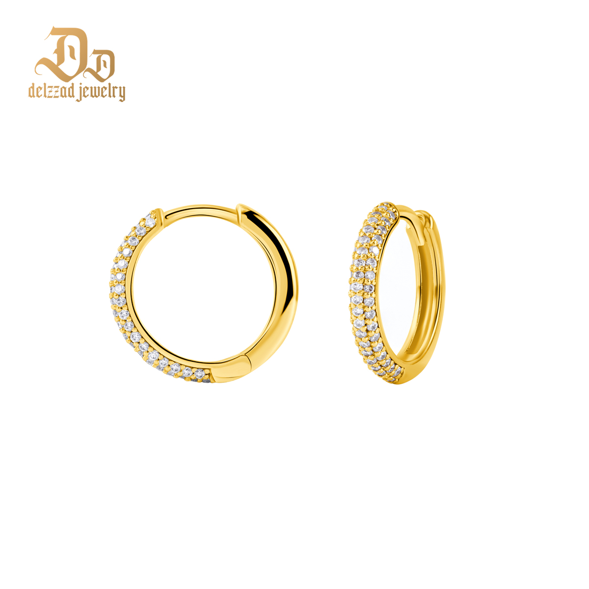 S925 D Color VVS Synthetic Moissanite Huggie Earrings