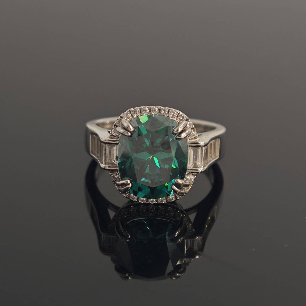 5ct Elongated Cushion Synthetic Moissanite Luxury Ring In 925 Sterling Silver