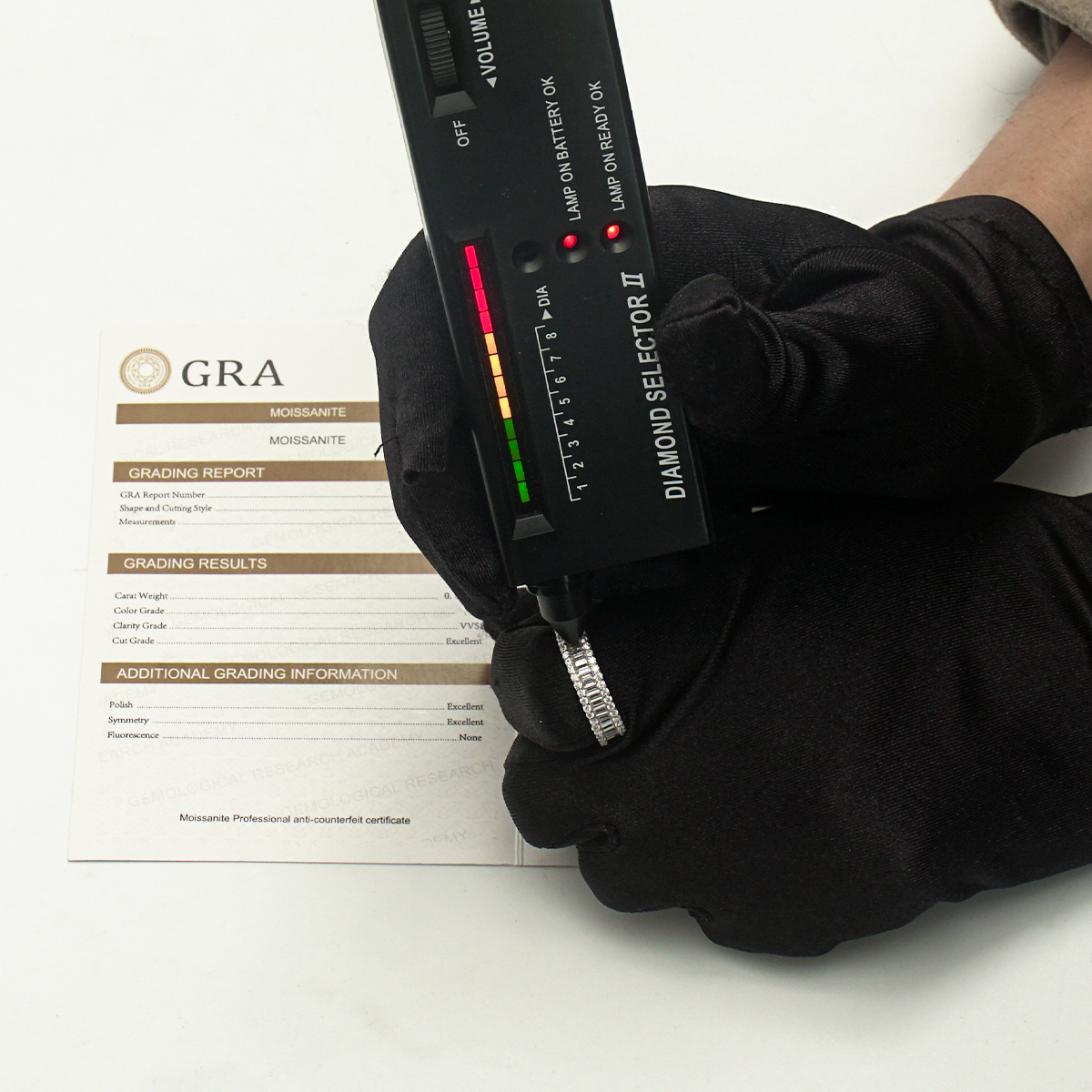 Baguette Round Cut Eternity Ring Band VVS D Color Synthetic Moissanite S925 Unisex Ring