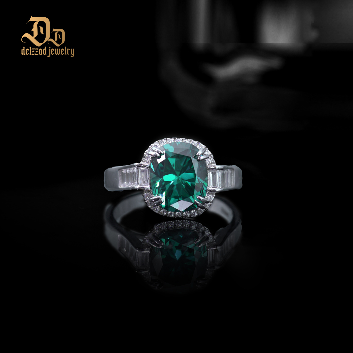 5ct Elongated Cushion Synthetic Moissanite Luxury Ring In 925 Sterling Silver