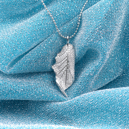 Unisex 1.7ct Iced Out Leaf Necklace VVS Synthetic Moissanite & S925