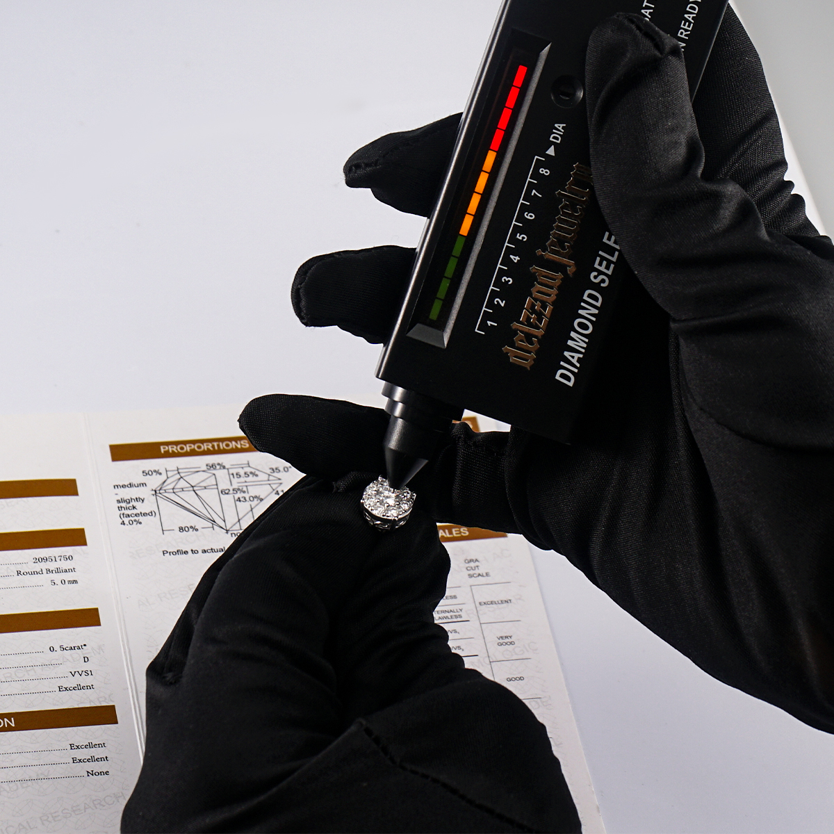 BLINGFLARE Sunburst Halo Stud Earrings 925S & VVS Moissanite