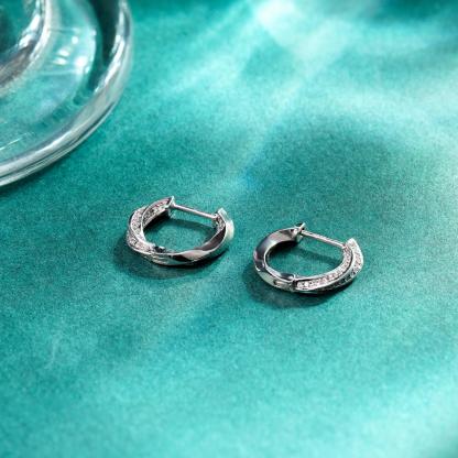 Mobius Earrings S925 VVS Synthetic Moissanite Unisex Earrings