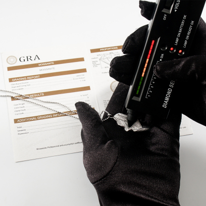 Unisex 1.7ct Iced Out Leaf Necklace VVS Synthetic Moissanite & S925