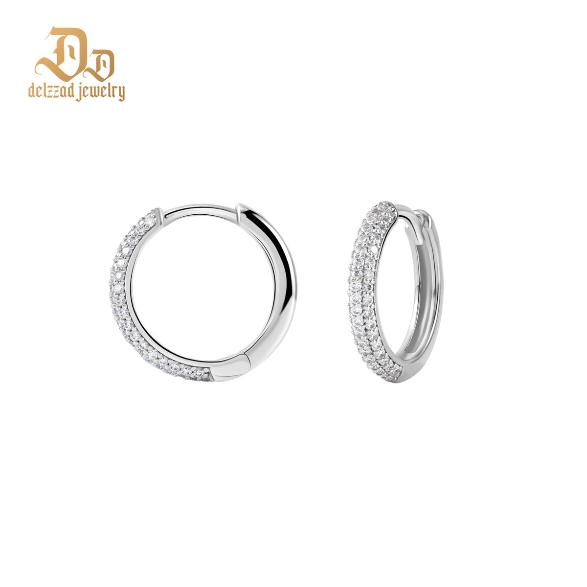 S925 D Color VVS Synthetic Moissanite Huggie Earrings