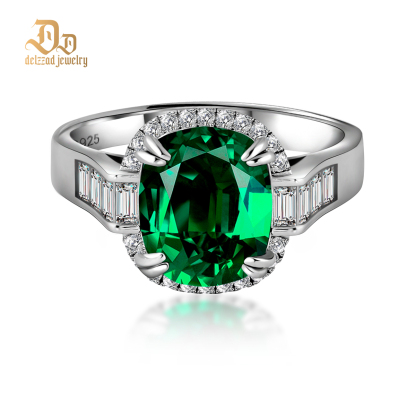 5ct Elongated Cushion Synthetic Moissanite Luxury Ring In 925 Sterling Silver