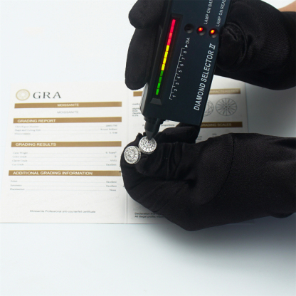 DIAMOLOCK Cluster Shine Stud Earrings 925S & VVS Moissanite