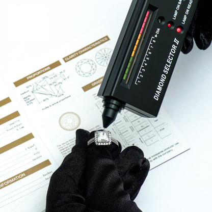 3ct S925 Princess Synthetic Moissanite Halo Ring