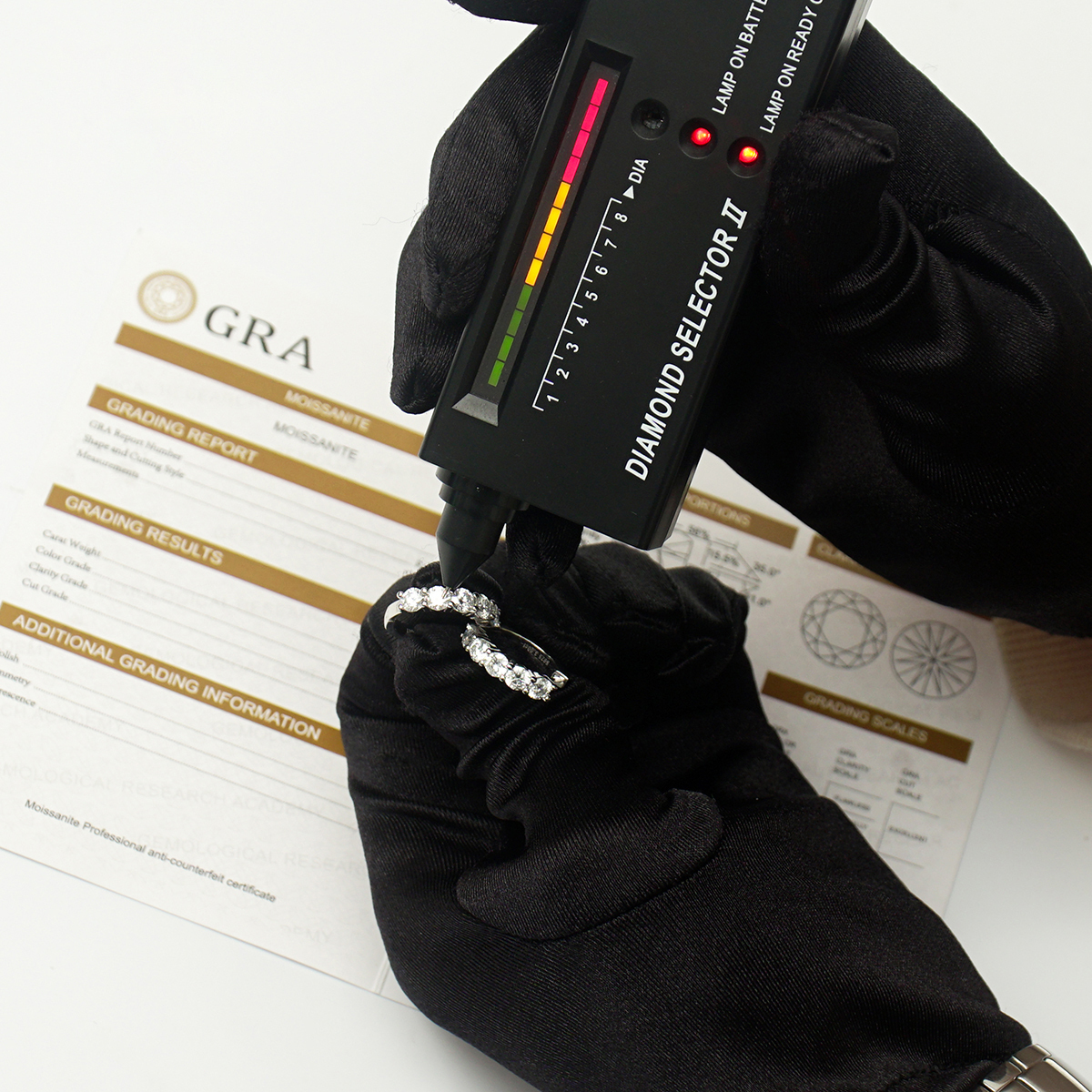 RINGFROST Half-Iced Circle Earrings 925S & VVS Moissanite