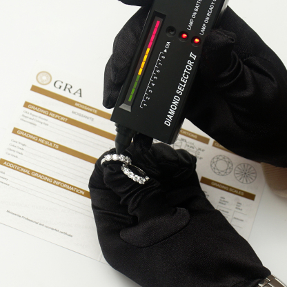 RINGFROST Half-Iced Circle Earrings 925S & VVS Moissanite